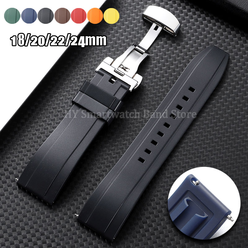 Suede Strap Watch - Cinturino in Silicone da 18mm 20mm