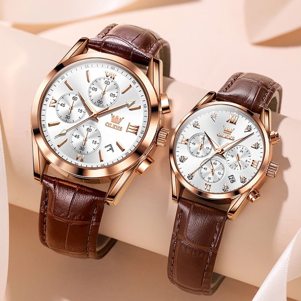 OLEVS coppia orologio per uomo - Leather Watch Band Men recensione e prezzo